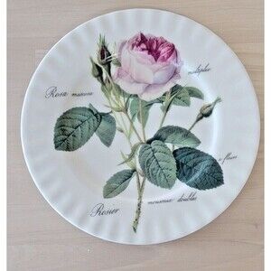 Roy Kirkham Redoute Roses 10.75" Dinner Plate Fine Bone China 1996 Made England